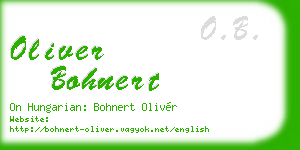 oliver bohnert business card